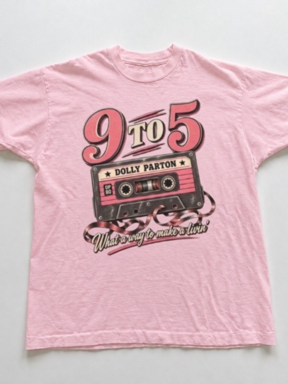 Pink '9 to 5' Graphic Kids Tee